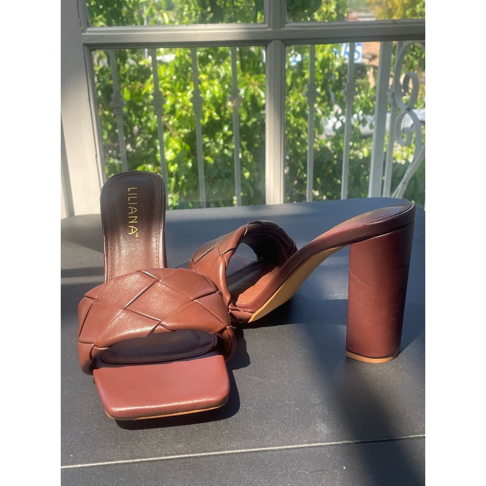Liliana Braided Square Toe Heel Sandals